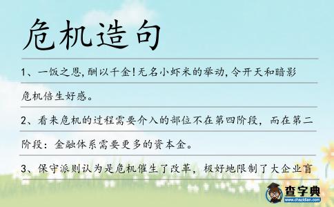 危機造句