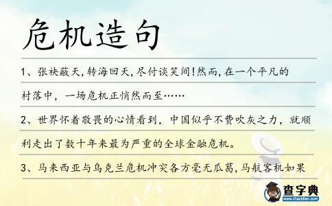 危機造句