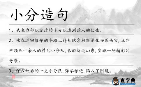 小分造句