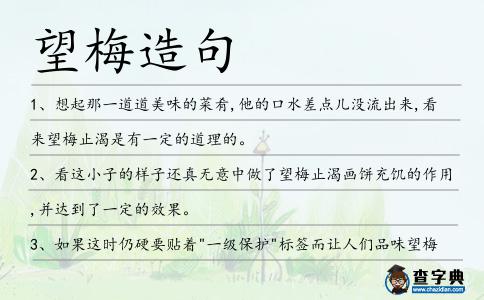 望梅造句