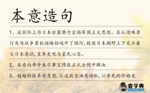 本意造句
