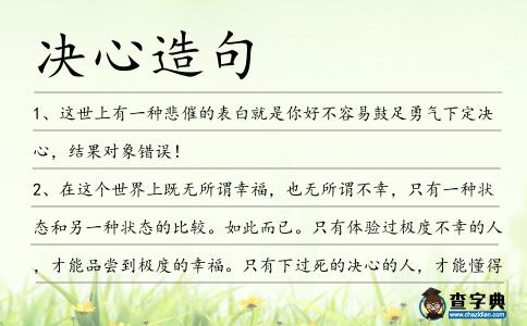 決心造句