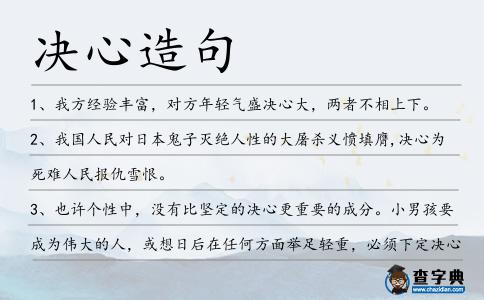 決心造句