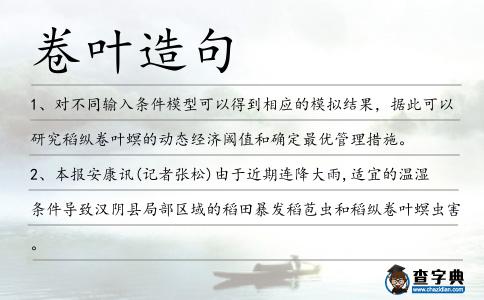 卷葉造句