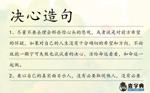 決心造句