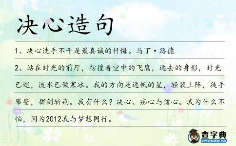 決心造句