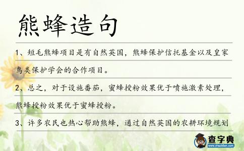 熊蜂造句