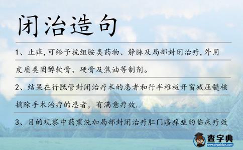 閉治造句