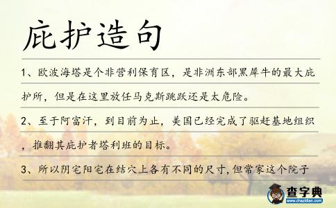 庇護造句