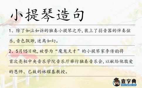 小提琴造句