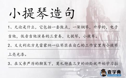 小提琴造句
