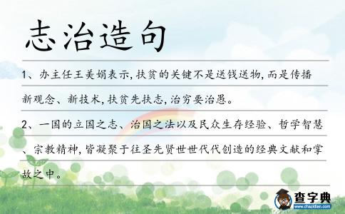 志治造句
