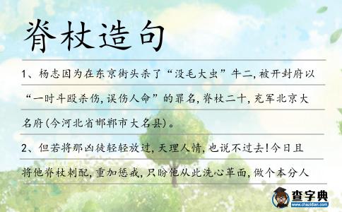 脊杖造句