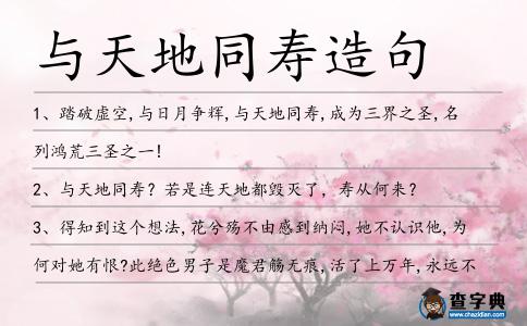 與天地同壽造句