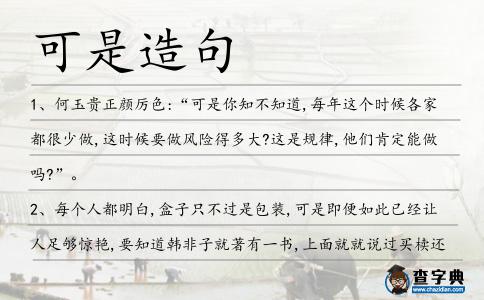 可是造句