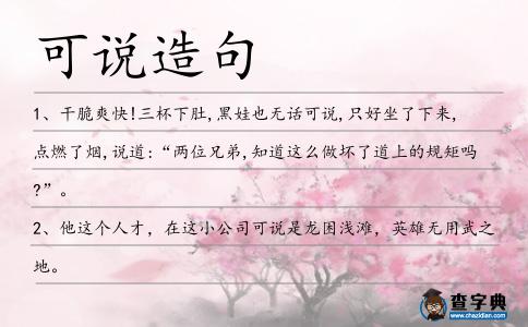 可說造句