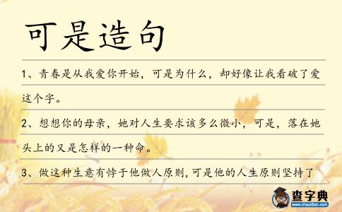 可是造句