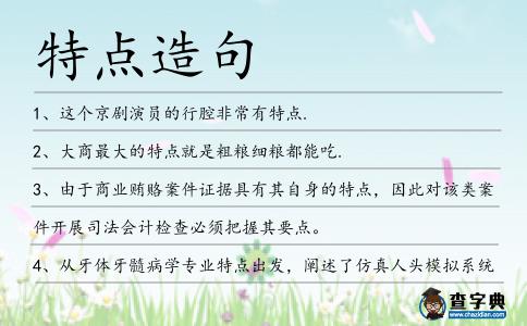 特點造句