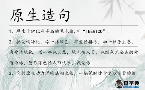 原生造句