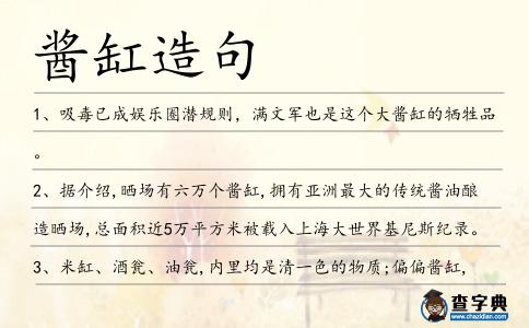 醬缸造句
