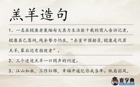 羔羊造句