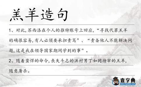 羔羊造句