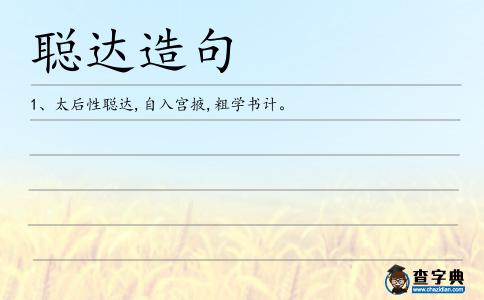 聰達(dá)造句