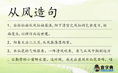 從風造句