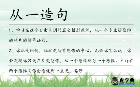 從一造句