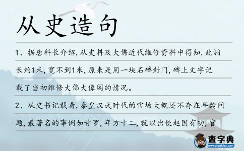 從史造句