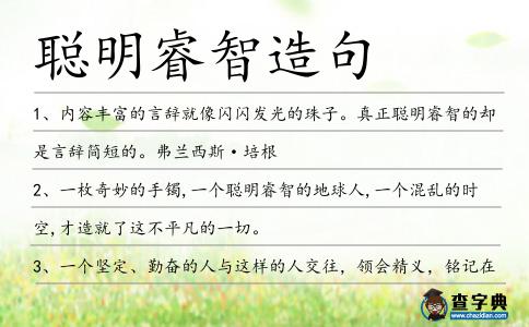聰明睿智造句