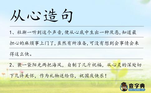 從心造句