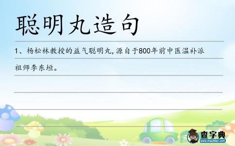 聰明丸造句