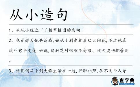 從小造句