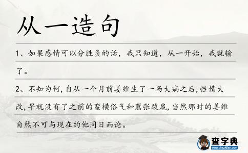 從一造句