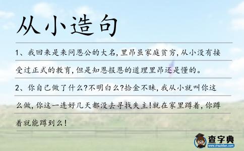 從小造句
