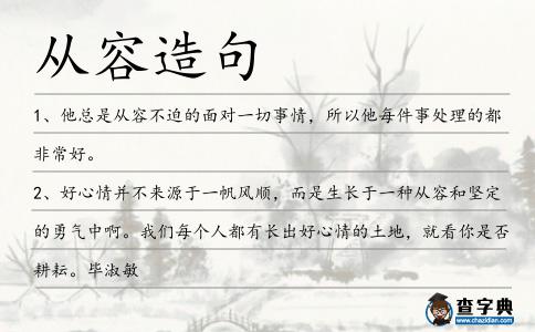 從容造句