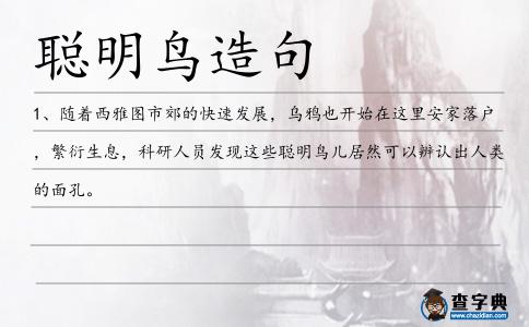 聰明鳥造句