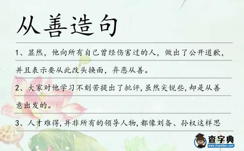 從善造句