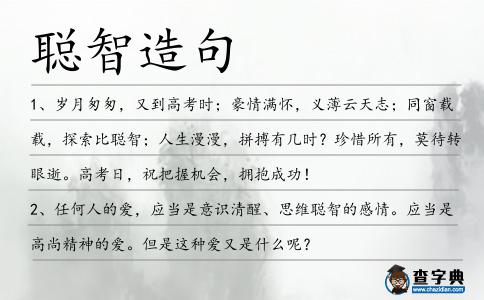 聰智造句