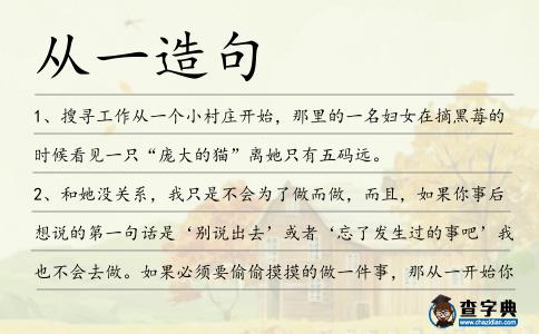 從一造句