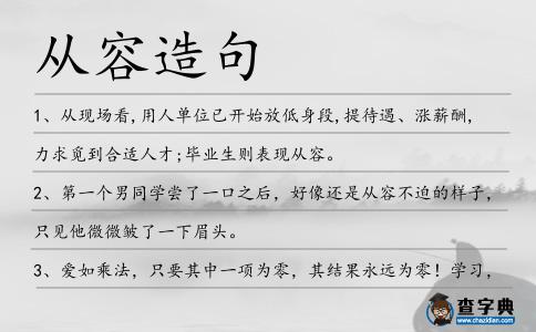 從容造句