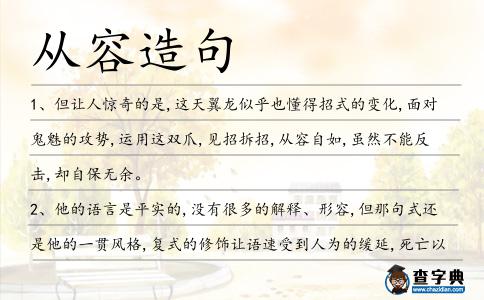 從容造句