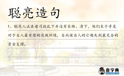 聰亮造句