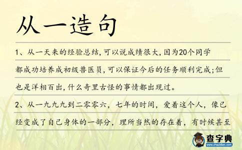 從一造句