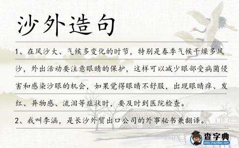 沙外造句
