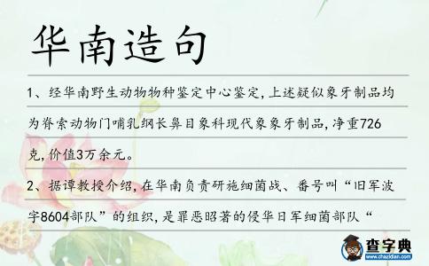 華南造句