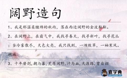 闊野造句