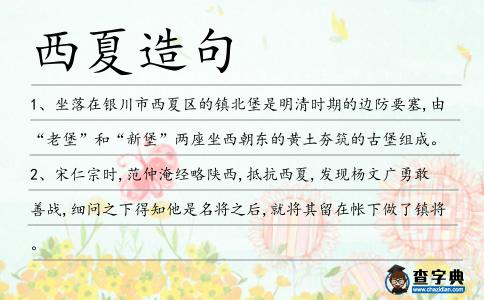 西夏造句