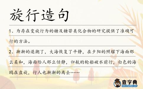 旋行造句